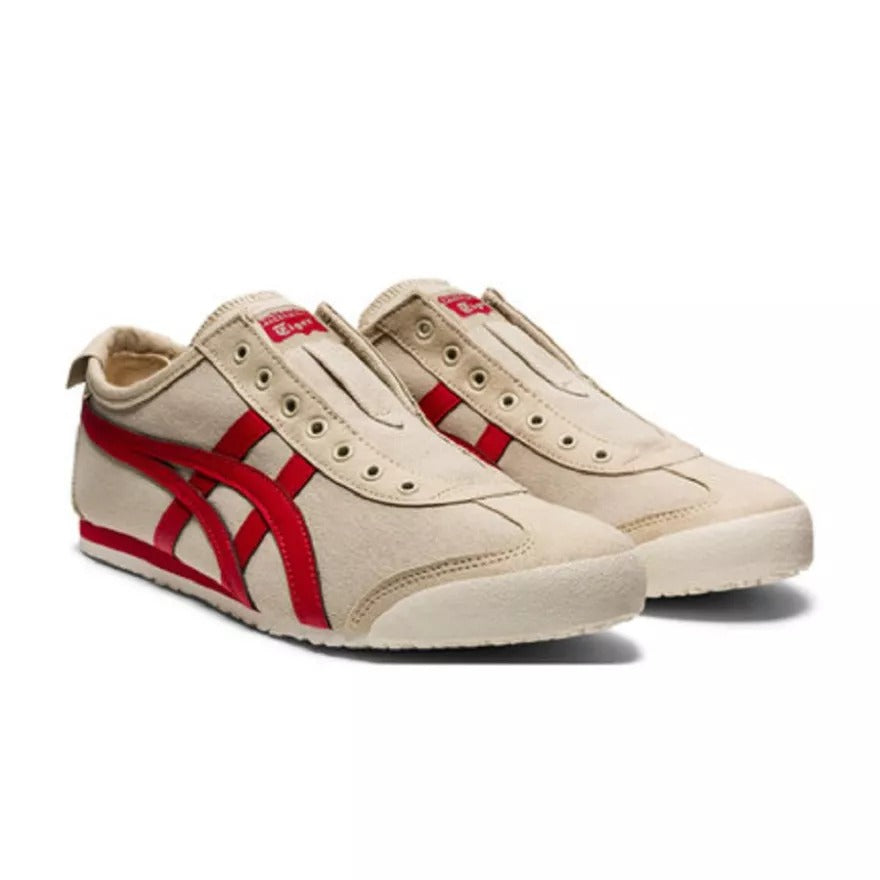 Onitsuka Tiger Mexico 66 Slip-On BIRCH/FIERY RED 1183A360-210 Athletic Shoes For Men's Or Boys