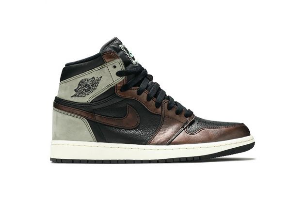 Air Jordan 1  Mid Retro Black/Light Army-Sail-Fresh Mint Men's Shoes