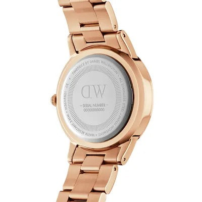 Daniel Wellington Analog Stainless Steel Strap Brown Color Dial Watch With Rose Gold Case And Strap For Women's Watch DW-1204 Dial - Best Watch for Casual Use