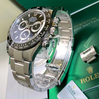 ROLEX Ceramic COSMOGRAPH Daytona Automatic Panda Black Dial Watch With Stainless Steel Strap Men's Watch RLX-B116500LN