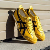 Mens Onitsuka Tiger Mexico 66 Athletic Shoes For Man And Boys - Yellow / Black DL408-0490