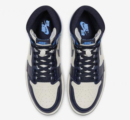 Air Jordan 1 Retro High OG Obsidian University Blue Sail Shoes For Man And Boys 555088-140