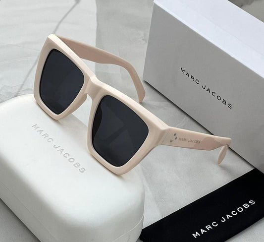 High Quality Oversized Cat eye Vintage Brand Sunglasses For Unisex-Unique and Classy MJ-212 Muddy White Color Frame With Black Glass Sunglass For Men Women's Or Girls