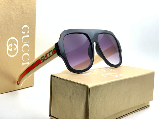 Branded Purple Color Glass Men's Women's Sunglass For Man Woman Or Girl Gu-743 Multi Color Stick Gift Sunglass