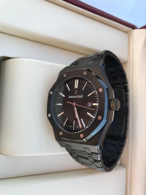 Aude mars Piguet Royal Oak Self-winding Extra-Thin In A Luscious New Plum Tone Dial New Arrival For Man With crocodile Dial Design Watch- Best Men's Collection PK-15400ST