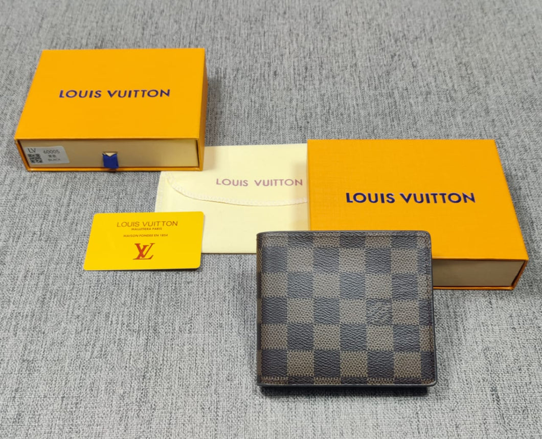 LV Leather Heavy quality Brown Color latest full printed design Fancy look wallet for men's LV-W-585