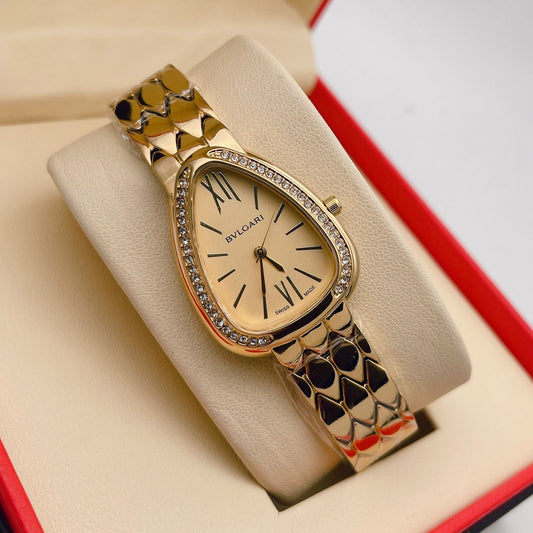 Branded Analog Watch With Gold Watch With Gold Dial Designer Gold Strap Watch For Girl Or Woman-Best Gift Date Watch-BV-103459