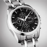 Tissot Silver Black Chronograph New Stylish Branded Men's Watch For Man Men jacket for man TS-2183