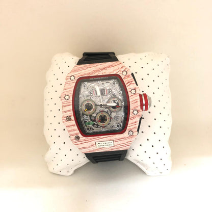 Richard Mille Chronograph Black Strap Wooden Design Case Multi Color Dial Men's Watch For Man Date Gift Watch RM50-99