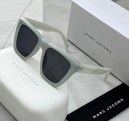 High Quality Oversized Cat eye Vintage Brand Sunglasses For Unisex-Unique and Classy MJ-214 White Color Frame With Black Glass Sunglass For Men Women's Or Girls