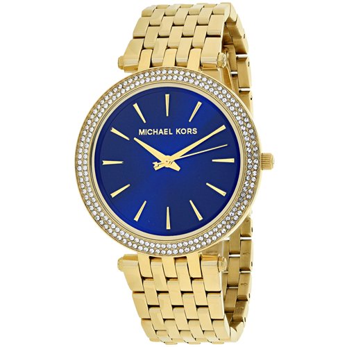 Branded Blue Dial Women's Watch With Gold Color Strap Watch For Women's or Girl MK-8823 Analog Dial Women's Or Girls watch