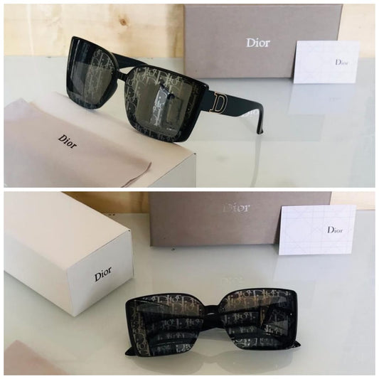 Black Color lens with brand Printed Men's Sunglass for Man Woman or Girl DR-BLACK Black Stick Frame Gift Sunglass