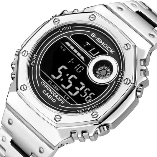 Casio G-Shock Analog-Digital Full Silver with black dial Watch Unisex Fancy look premium quality G-78653