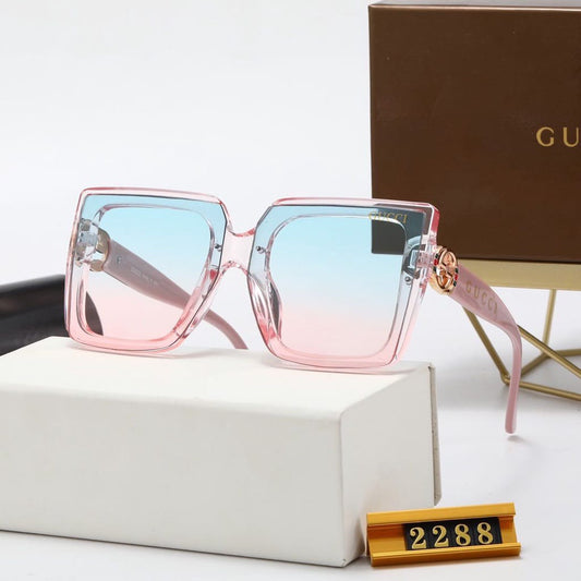 recutangular pink & blue multicolour Sunglass for Woman's or Girl GU-1117 pink Stick Frame Gift Sunglass