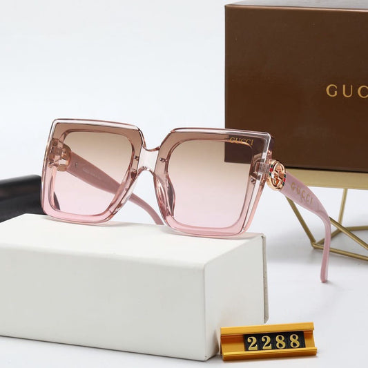 recutangular pink & brown multicolour Sunglass for Woman's or Girl GU-1118 pink Stick Frame Gift Sunglass