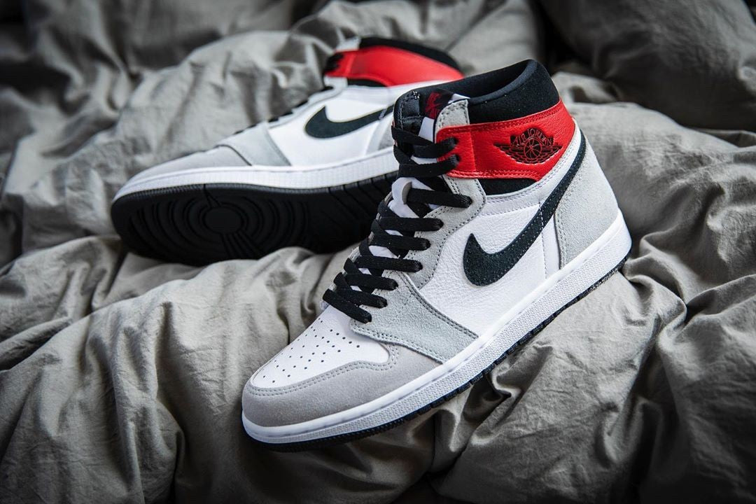Air Jordan 1 High Light Smoke Grey Shoes For Men And Boys 555088-126