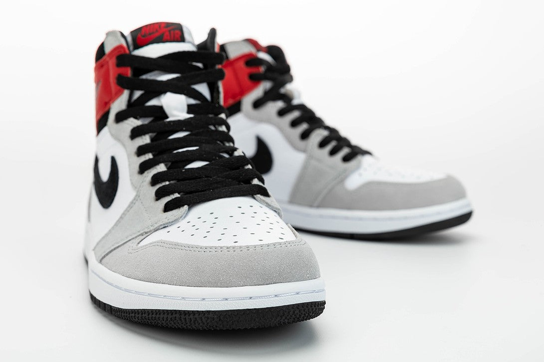Air Jordan 1 High Light Smoke Grey Shoes For Men And Boys 555088-126