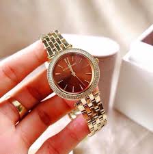 Darci Bronze Strap Tone Stainless Steel Analog Women's Watch For Girl Or Woman MK-3416 Best Gift Watch