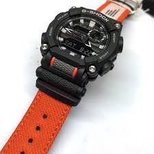 Casio G-Shock Analog-Digital Black Dial Men's Watch-GA-900C-1A4DR (G1049) Orange Resin Band With Black Case Men Sports Watch