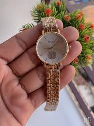 Light Golden Case Stainless steel watch for her Premium quality guaranteed Perfect for gifting ES-4438