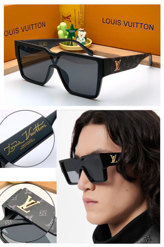 Branded Evidence Brown Transparent Len's black Frame LV-1115 Unisex Men's and Women's Sunglass