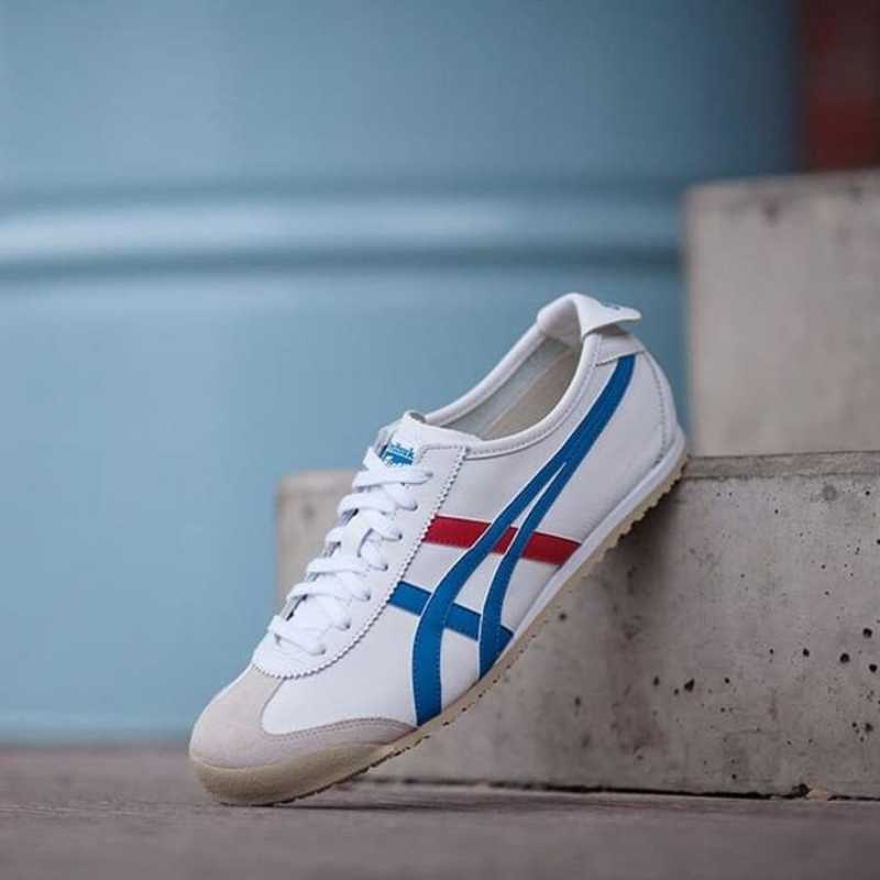 Onitsuka Tiger Mexico 66 White Blue Walking Shoes For Men And Women MEX66WTB