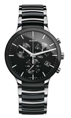 Rado Centrix Black Man's Watch With Chronographs-Best Gift for man