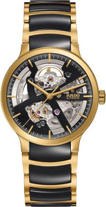 Rado Centrix Skeleton 38Mm Automatic Open Heart Gold Men's Watch For Man Gift (Copy) R-30180-1