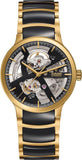 Rado Centrix Skeleton 38Mm Automatic Open Heart Gold Men's Watch For Man Gift (Copy) R-30180-1