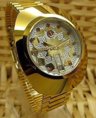 Rado Round Diastar R12413073-3 Automatic Analog Gold Strap Date Men's Watch With White Multiple Star Dial Classic Formal Party Wear for Men's