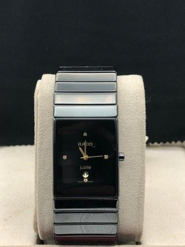 Rado Black Watch Luxury Centrix RD CERAMIC SQUARE Analogue Black Dial Ceramic Men's Watch Square