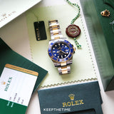 Rolex blue dial quartz men's watch RLX-BLUE-SG-QTZ