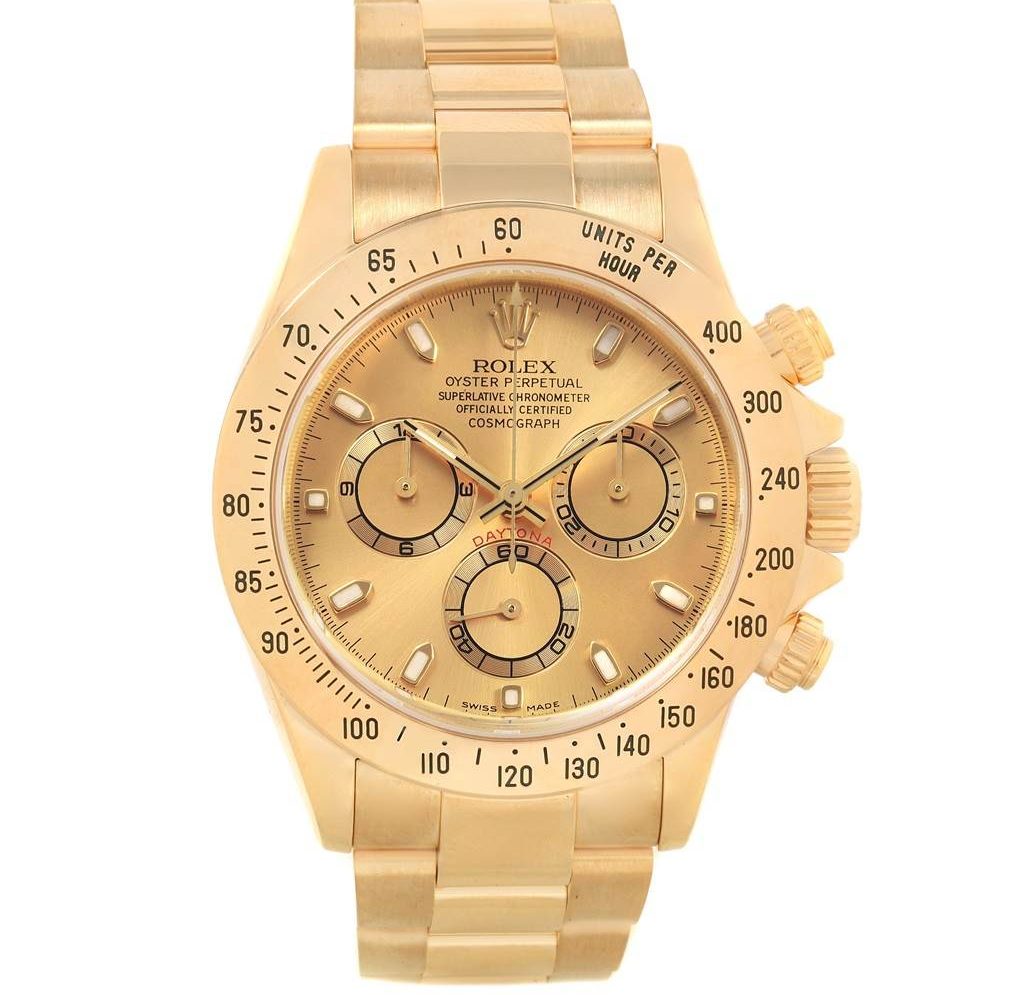 Rolex Chronograph Automatic Gold Strap Men's Watch For Man RLX-GOLD-005 Gold Dial Gift Watch