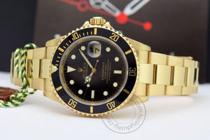 ROLEX Submariner Automatic Gold Black Dial Metal Mens Watch for Man Rlx-Sub-GB (Copy) (Copy)