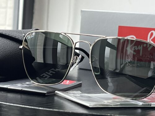 Brand New stylish Balck Lens With Silver Frame Sunglass For Men's And Women's Sunglass Heavy Quality Black Color RB-8521