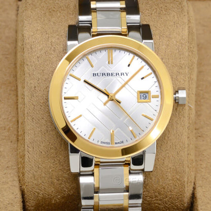 Women's BU-9042 Heritage Silver-plated With Gold Case Dated Stainless Steel Swiss Rare 35mm Women Wrist Watch