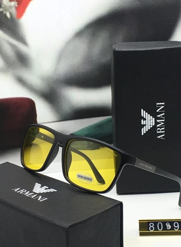 Branded Yellow Glass Men's Sunglass For Man ARM-96 Black Frame Gift Sunglass