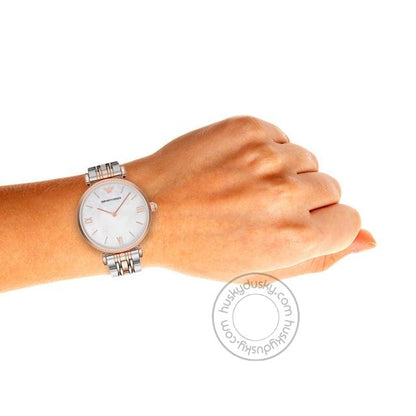 Watch AR1683 Silver Dial Gold Silver Strap For Women-Best gift