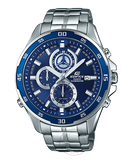 Casio Edifice EFR-547D-2AVUDF Illuminator Metal Chronograph Silver Color Blue Dial Men's Watch