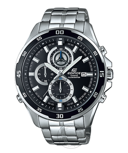 Casio Edifice EFR-547D-1AV Illuminator Metal Chronograph Silver Color Black Dial Men's Watch