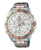 Casio Edifice EFR-547SG-7AV Illuminator Metal Chronograph Rose Gold Color White Dial Men's Watch