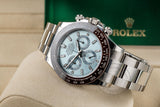 ROLEX Chronograph Daytona Automatic Silver Blue Metal Mens Watch for Man Rlx-Blue-Dial